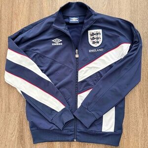 Vintage England World Cup Track Football Soccer Jacket RARE